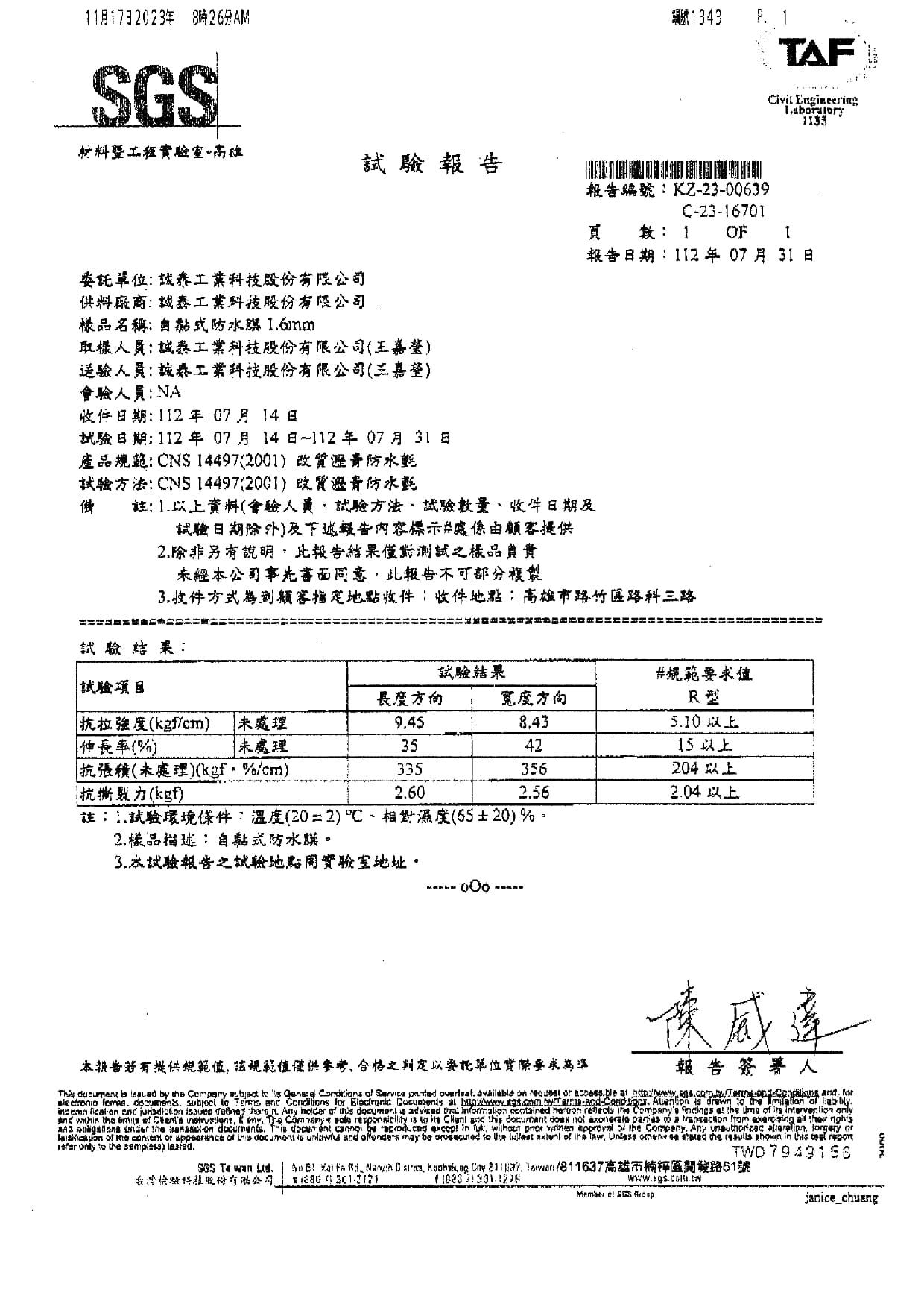 測試報告